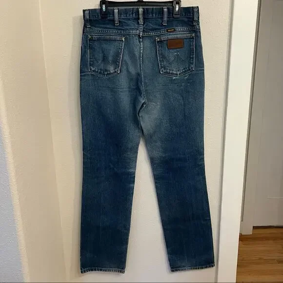 GUC Mens Wrangler Slim Fit Jeans 35x36 - Picture 3 of 4